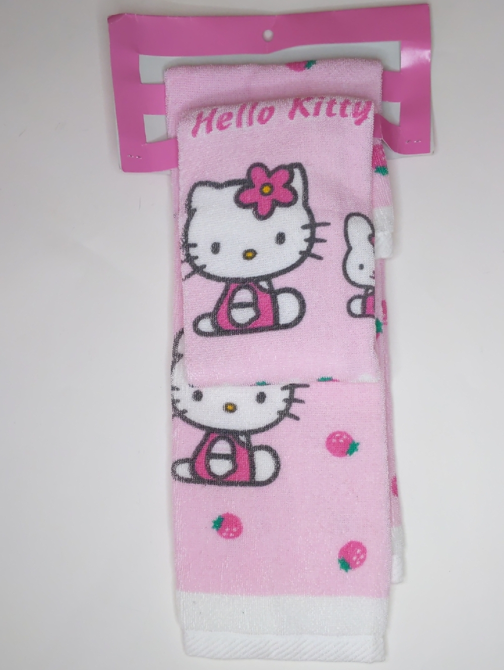 Sanrio Hello Kitty Pink Hand Towel & Wash Cloths Set  + Free Gift